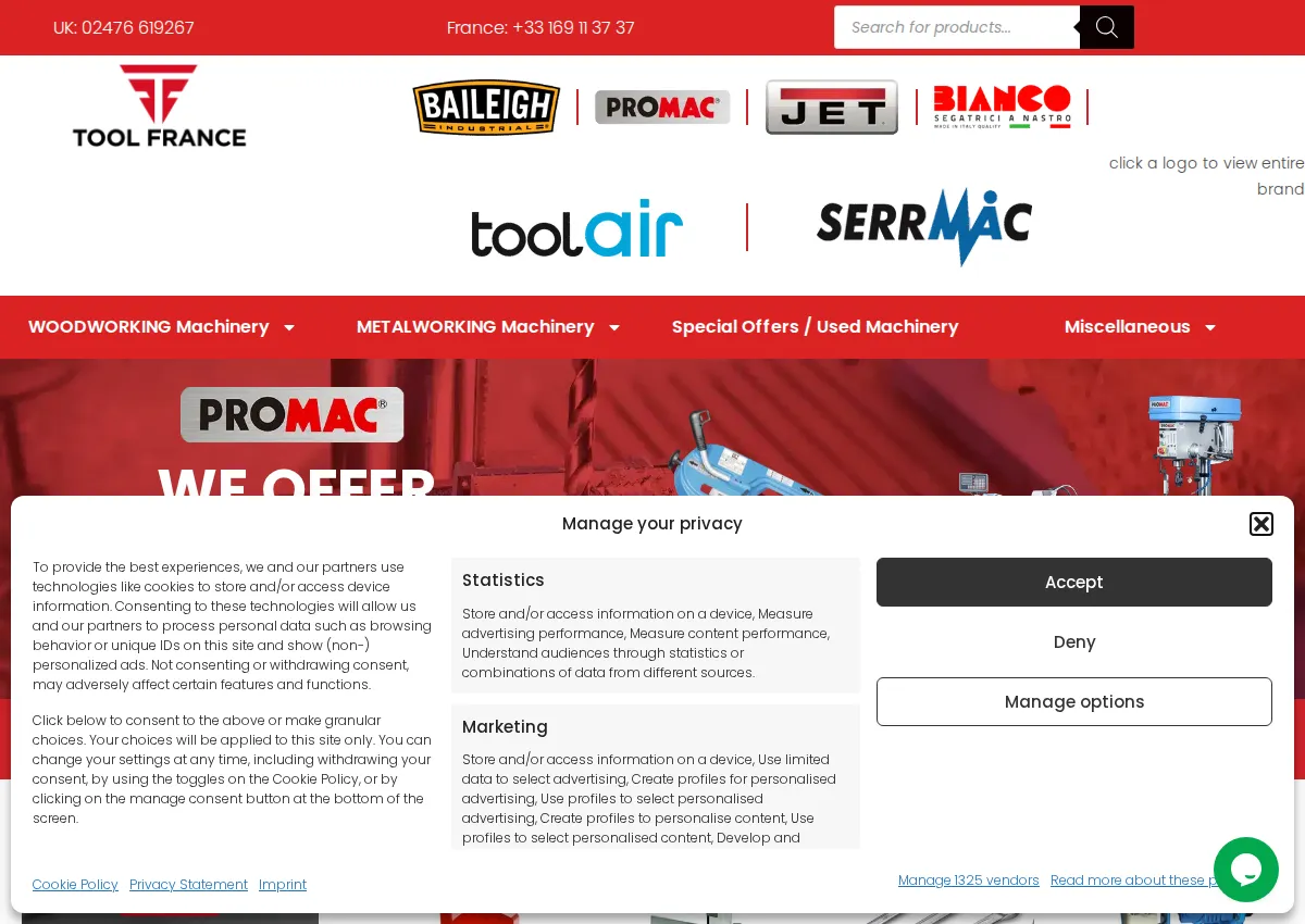 Store homepage