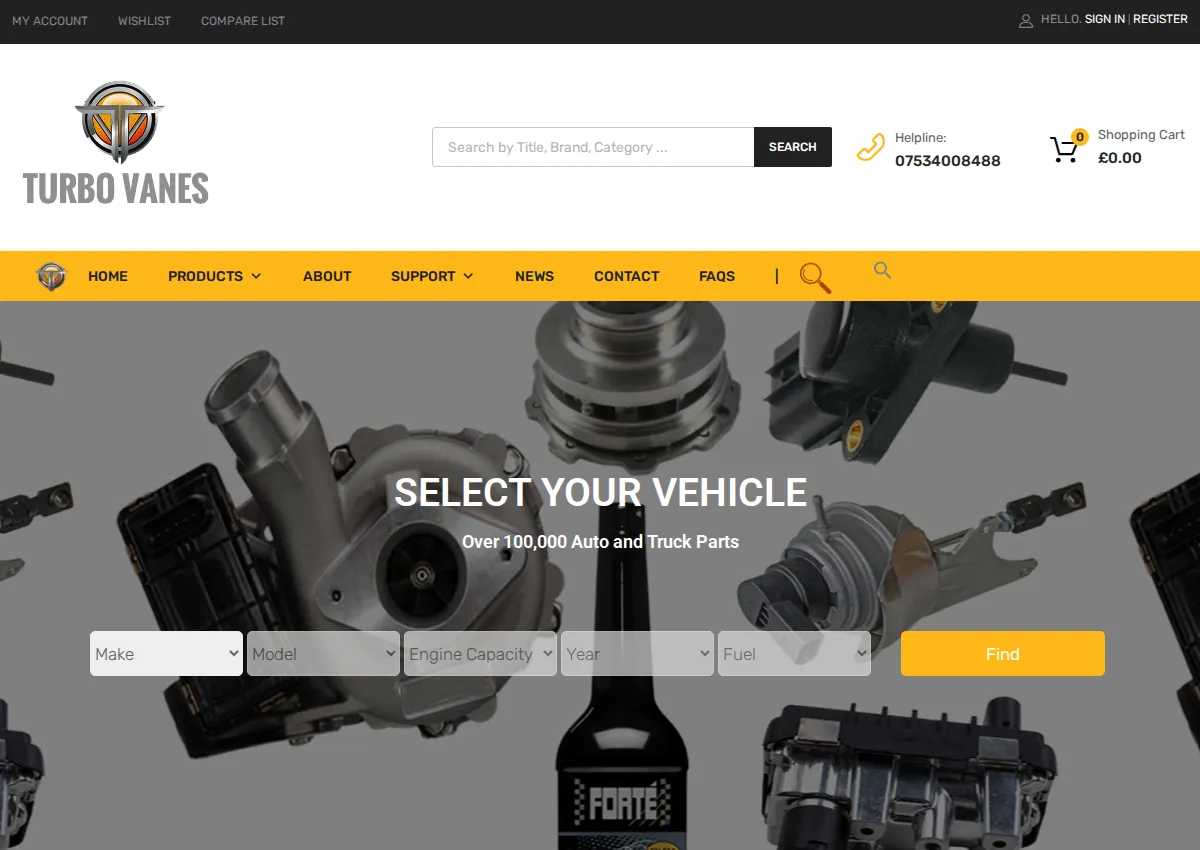 Store homepage