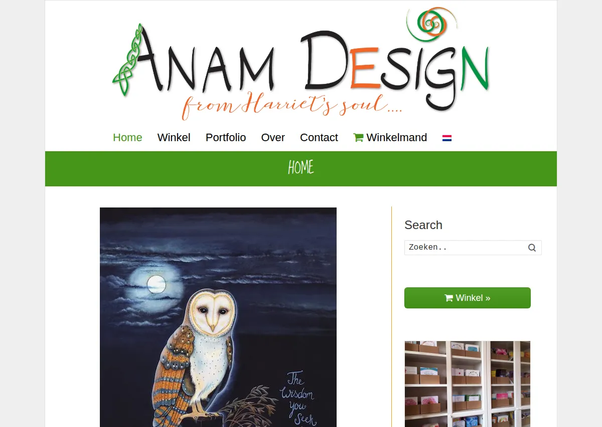Store homepage