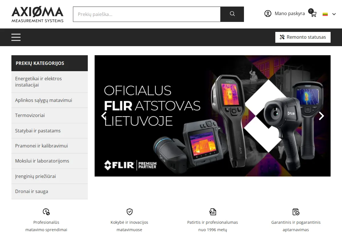 Store homepage