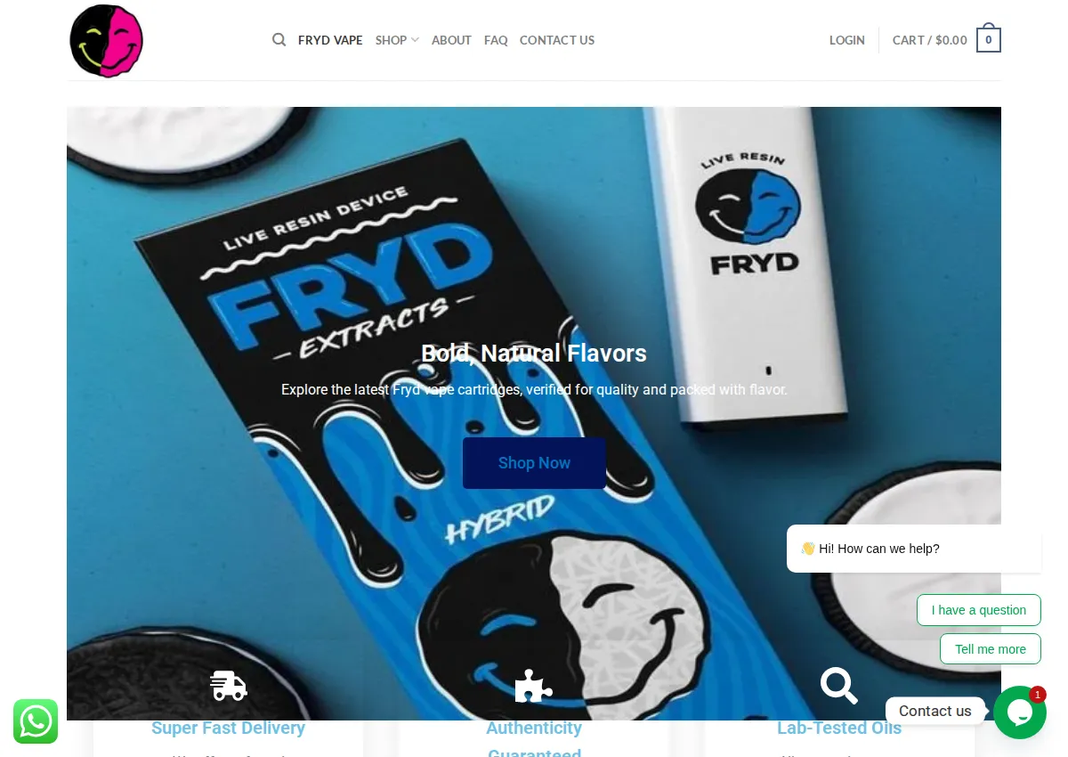 Store homepage