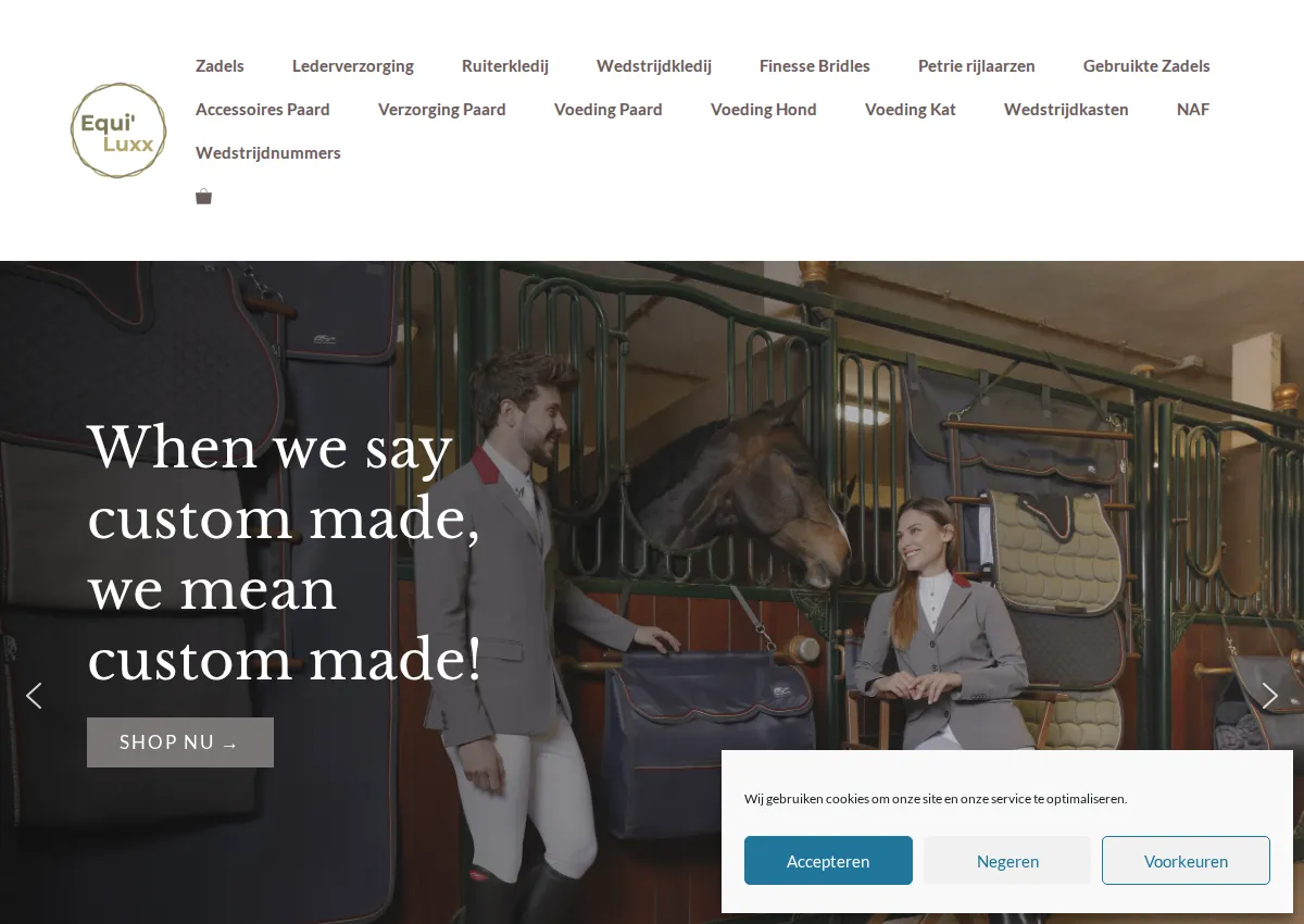 Store homepage