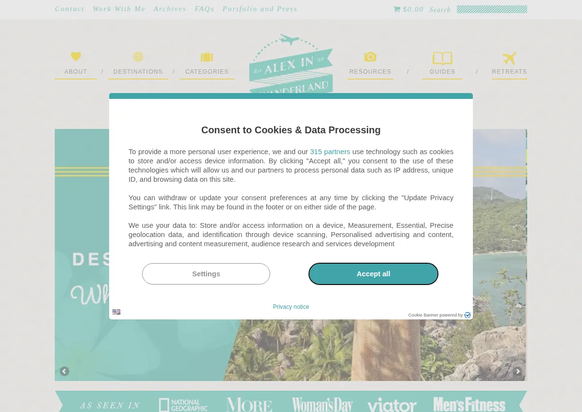Store homepage