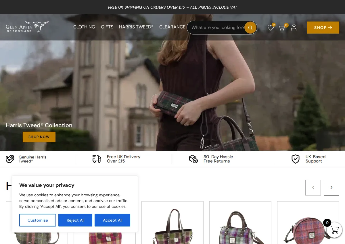 Store homepage