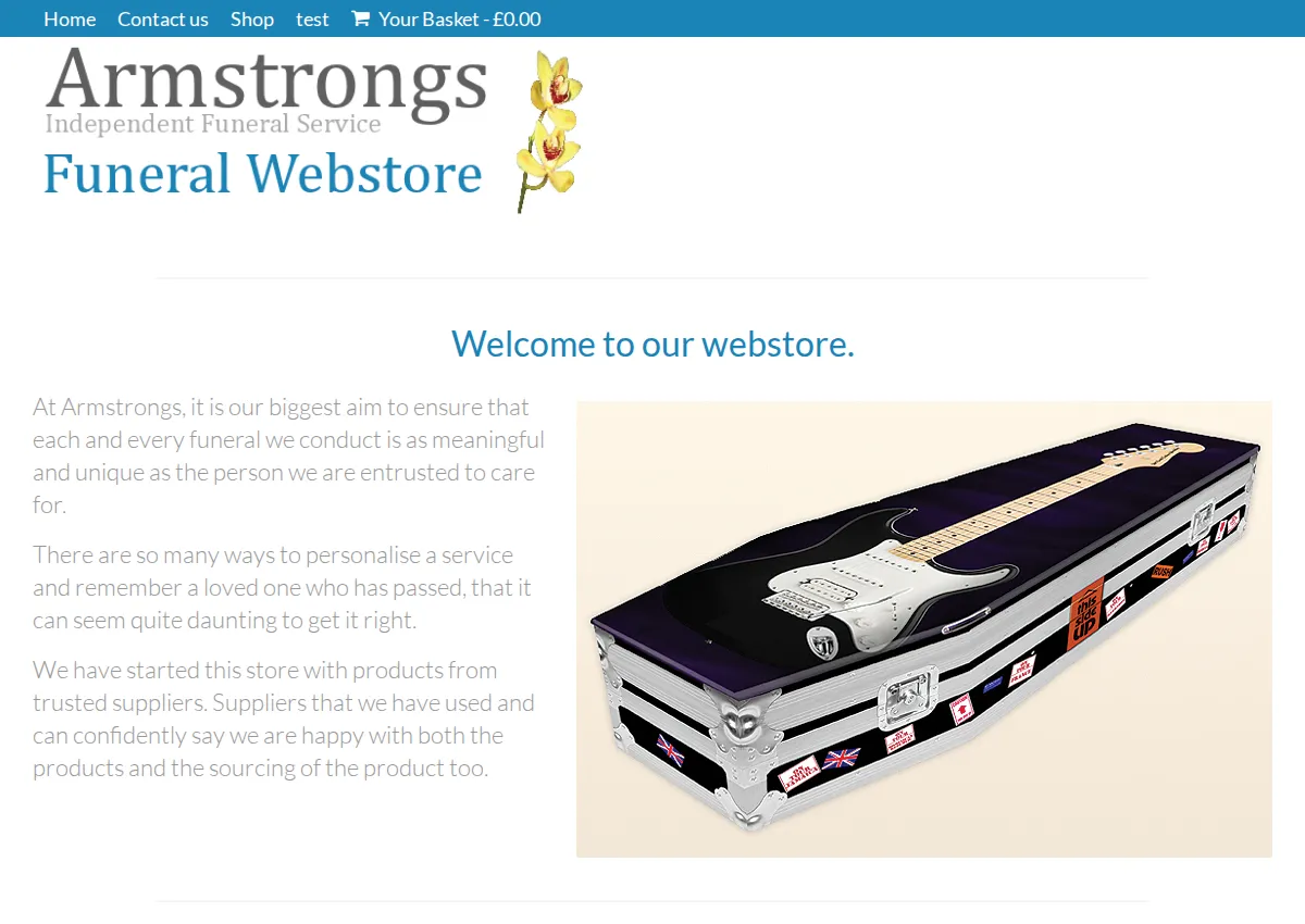 Store homepage