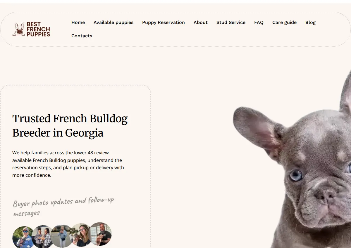 Store homepage