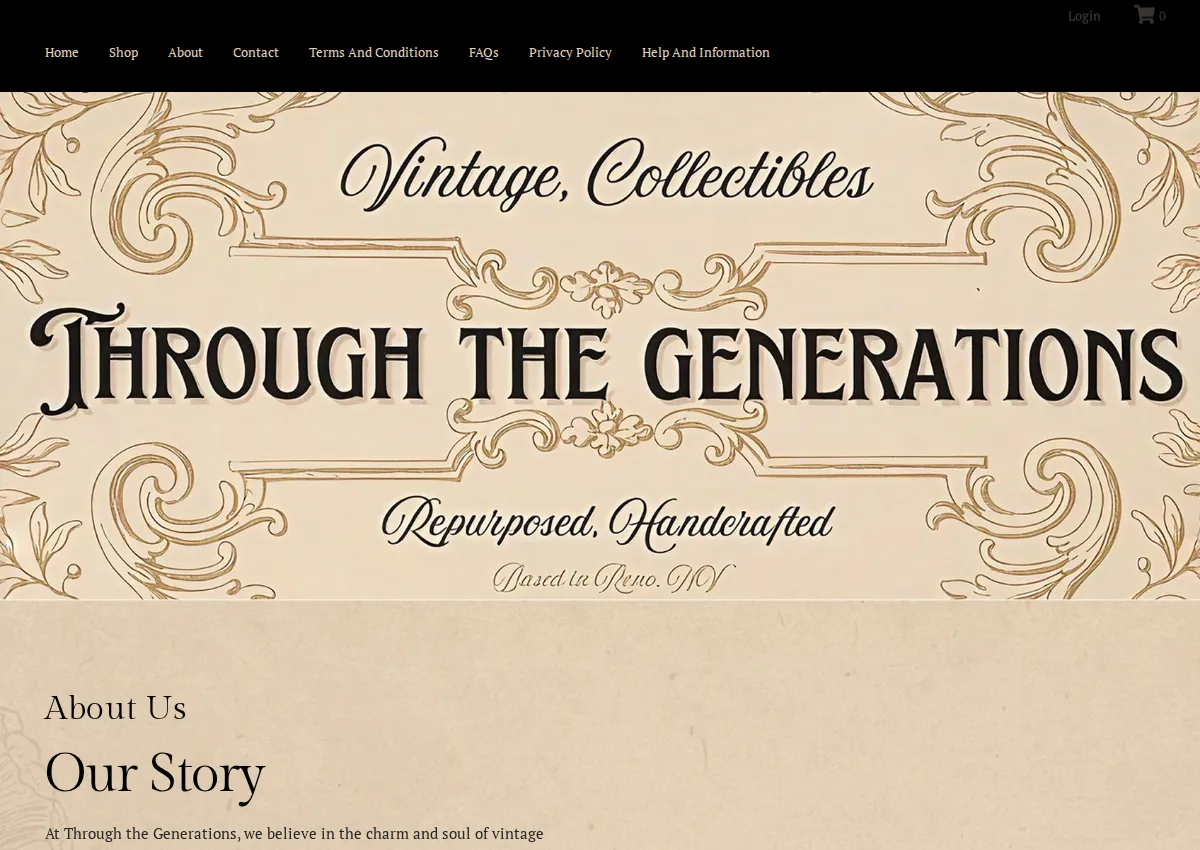Store homepage
