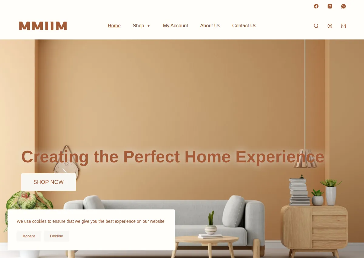 Store homepage