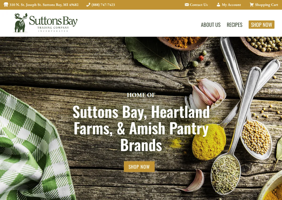 Store homepage
