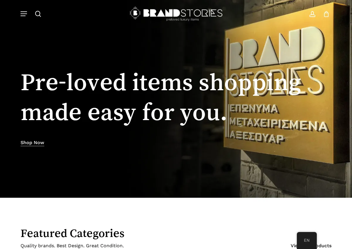 Store homepage