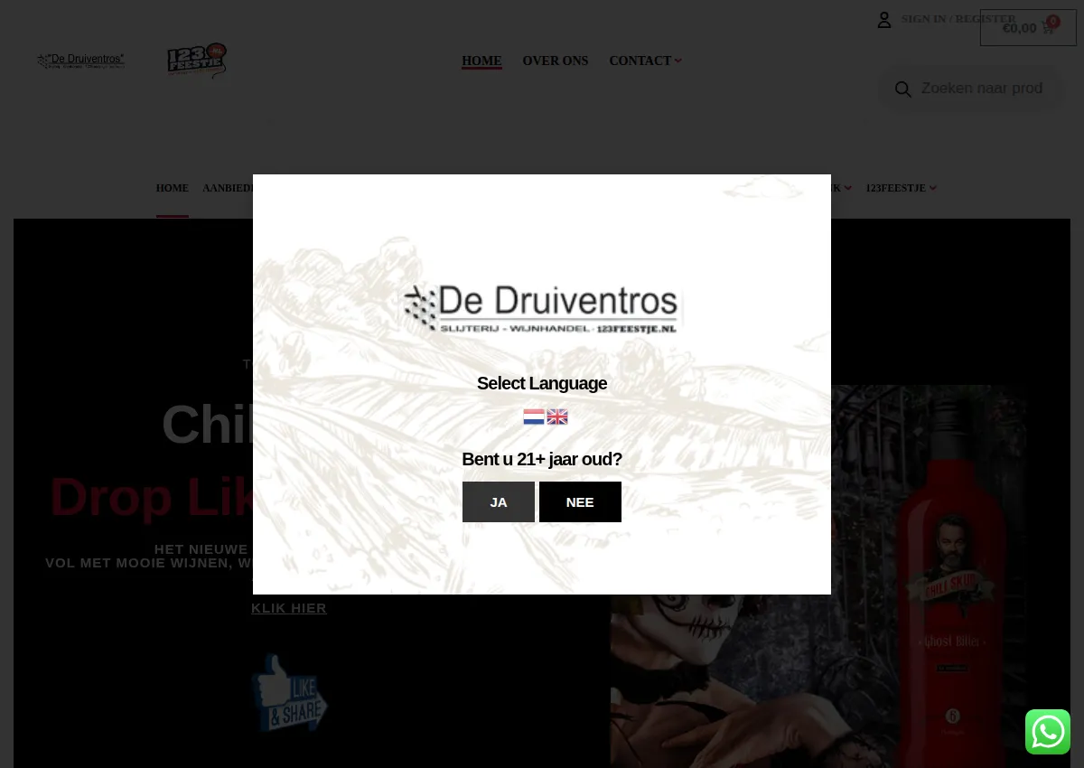 Store homepage