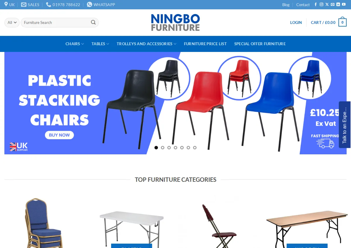 Store homepage