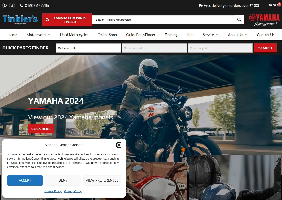 Store homepage