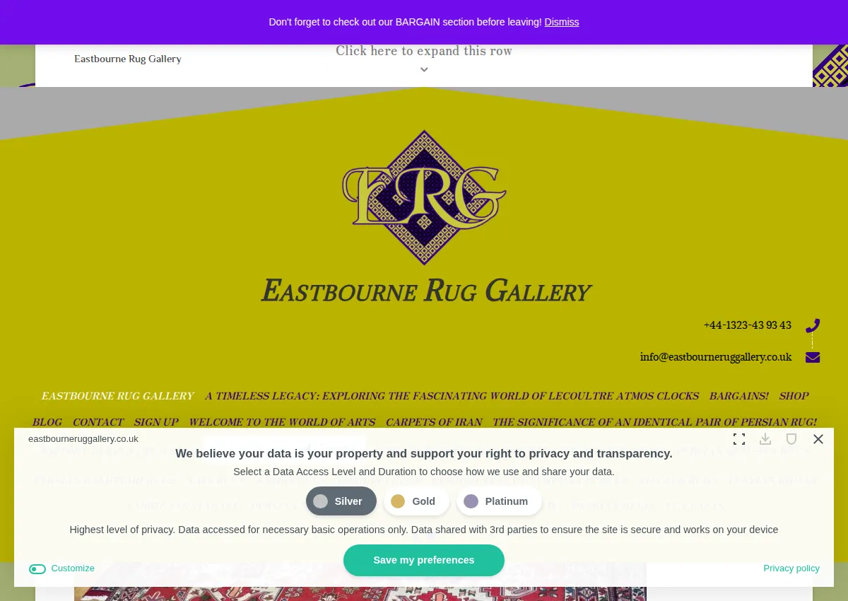 Store homepage