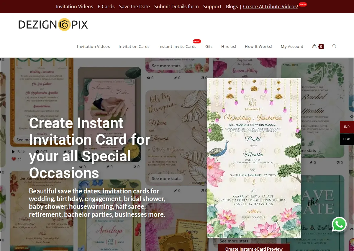 Store homepage