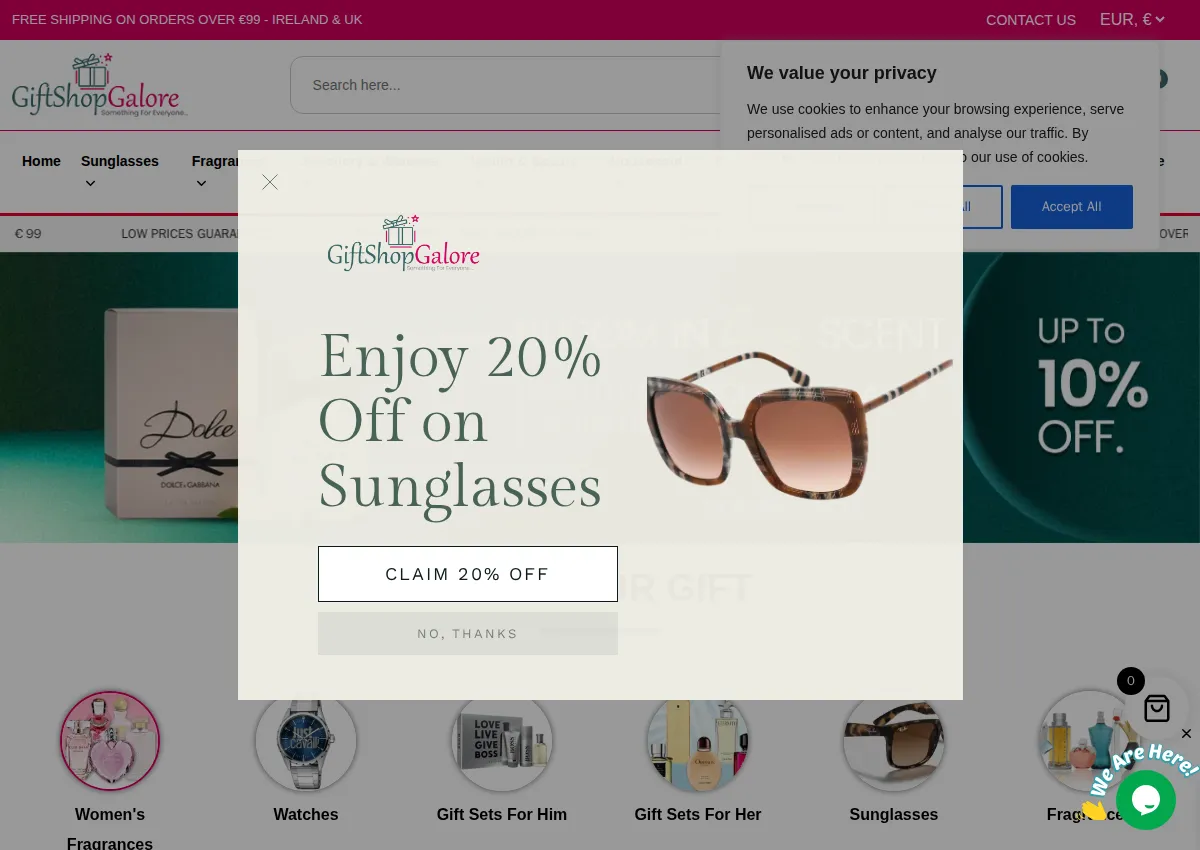 Store homepage