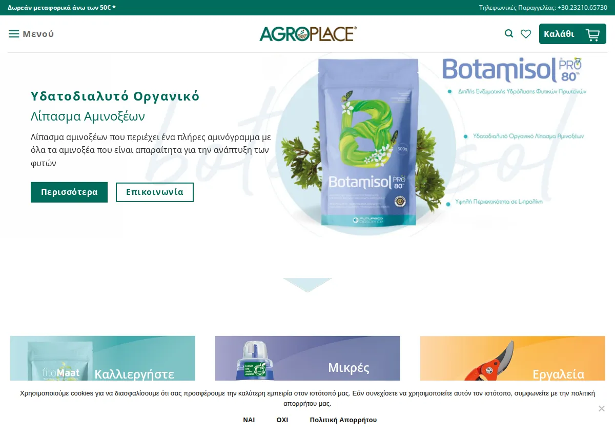 Store homepage