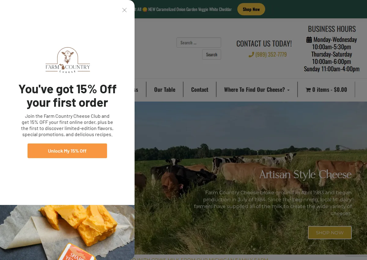 Store homepage