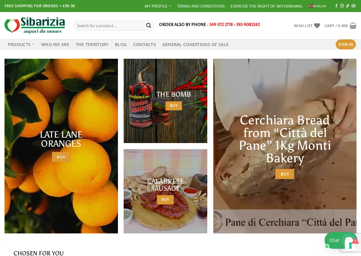 Store homepage