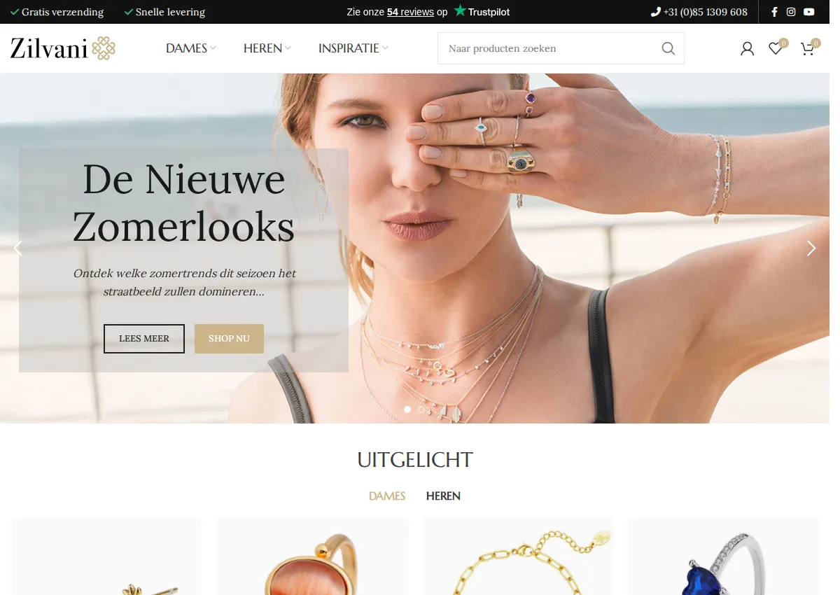Store homepage