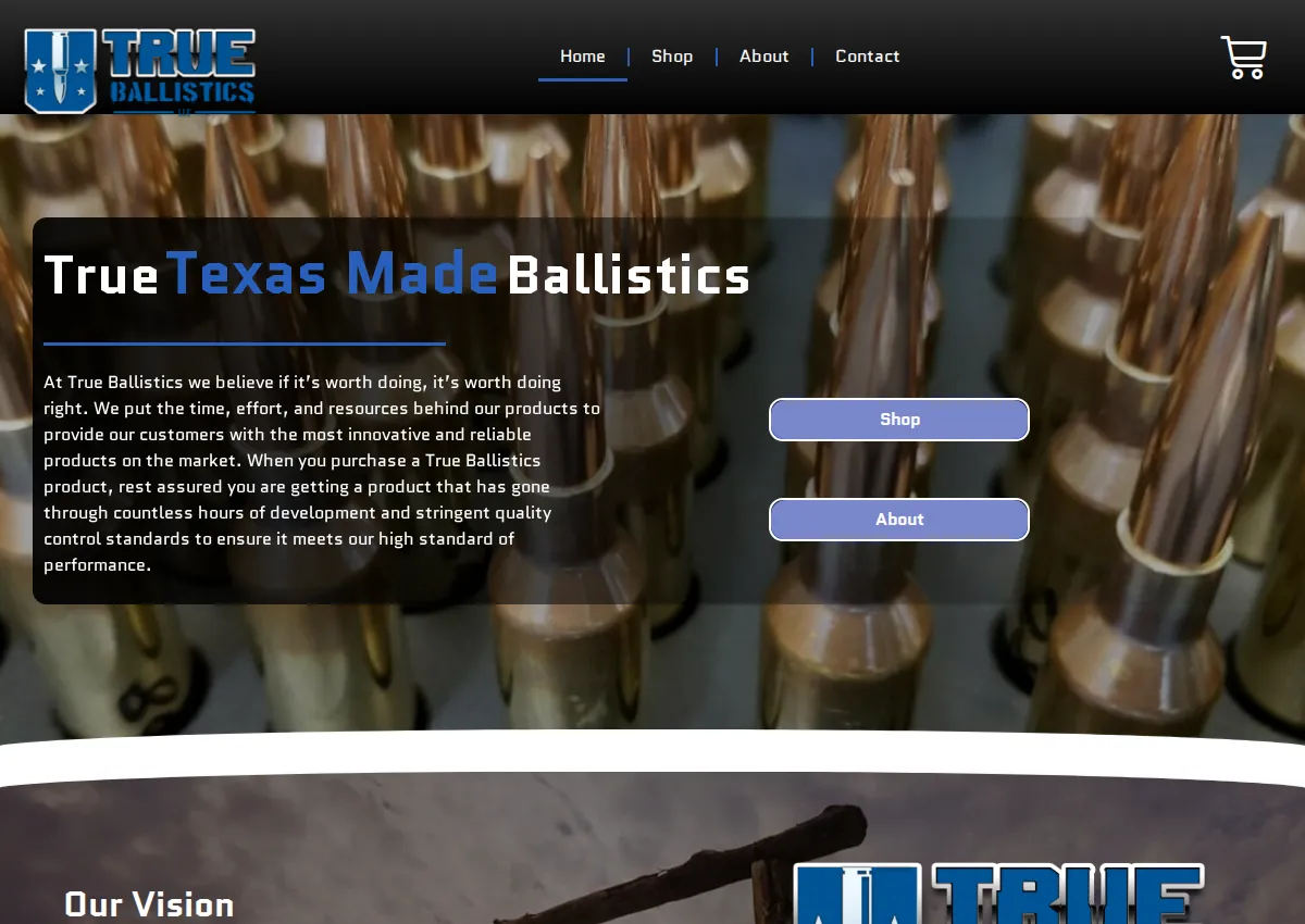 Store homepage