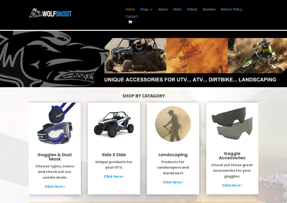 Store homepage