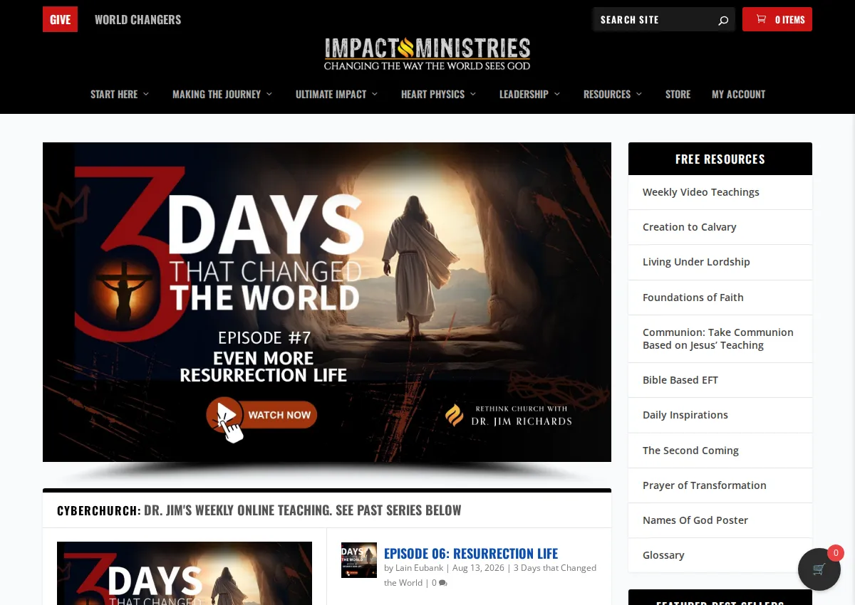 Store homepage