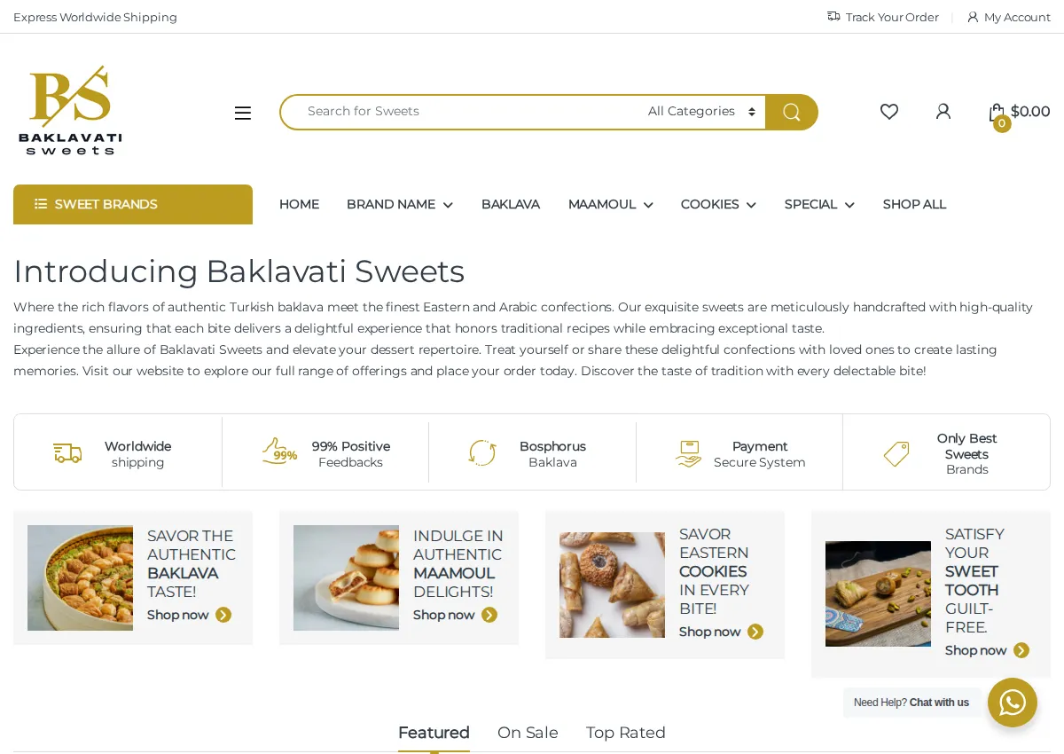 Store homepage