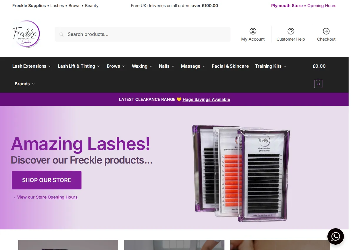Store homepage