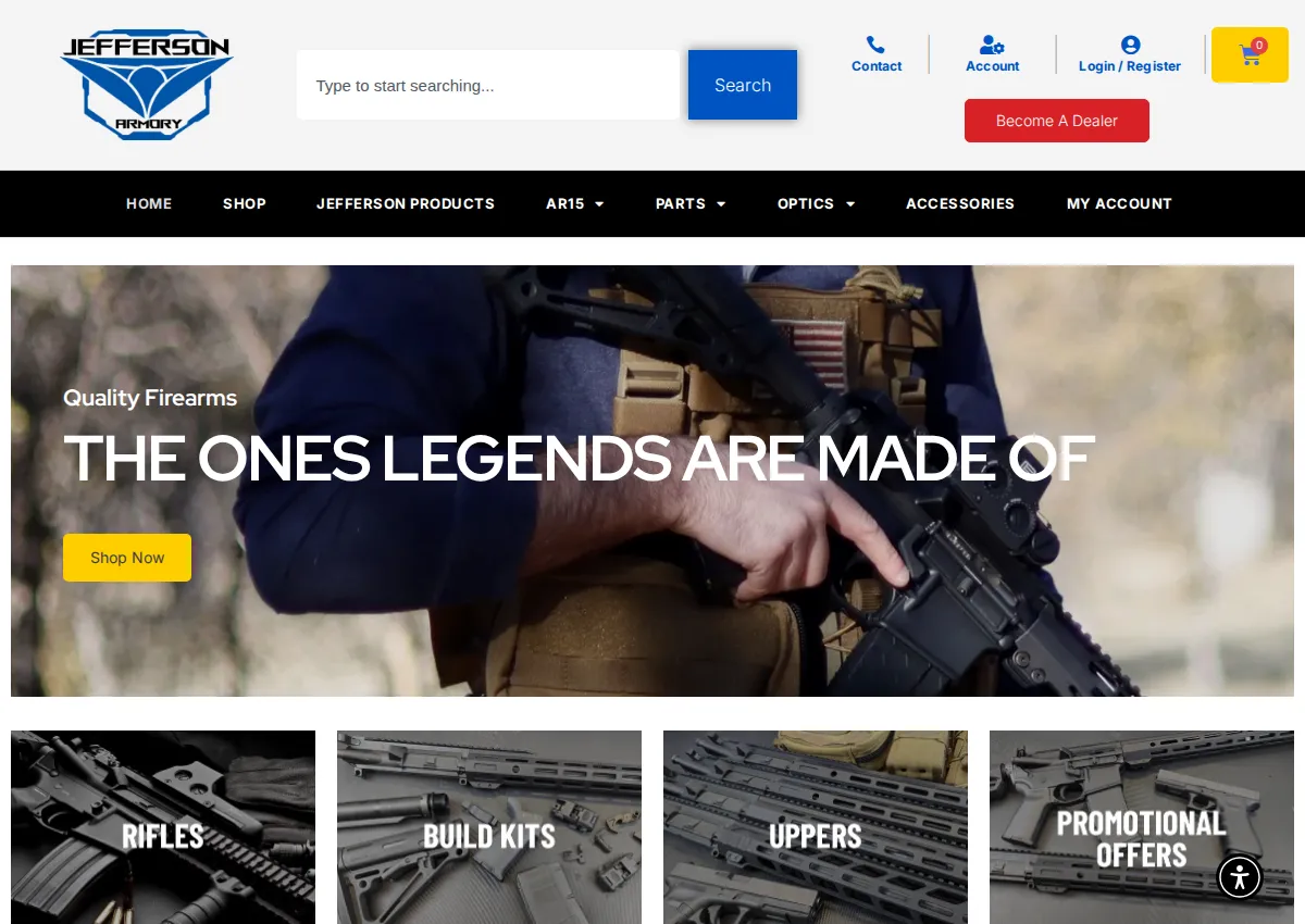 Store homepage