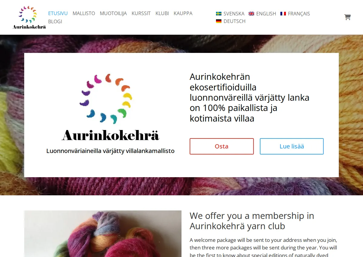 Store homepage