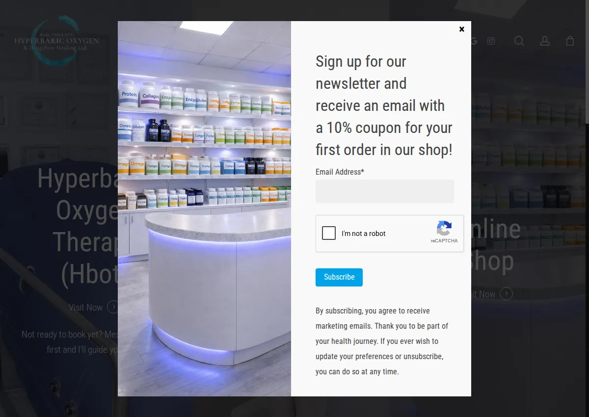 Store homepage