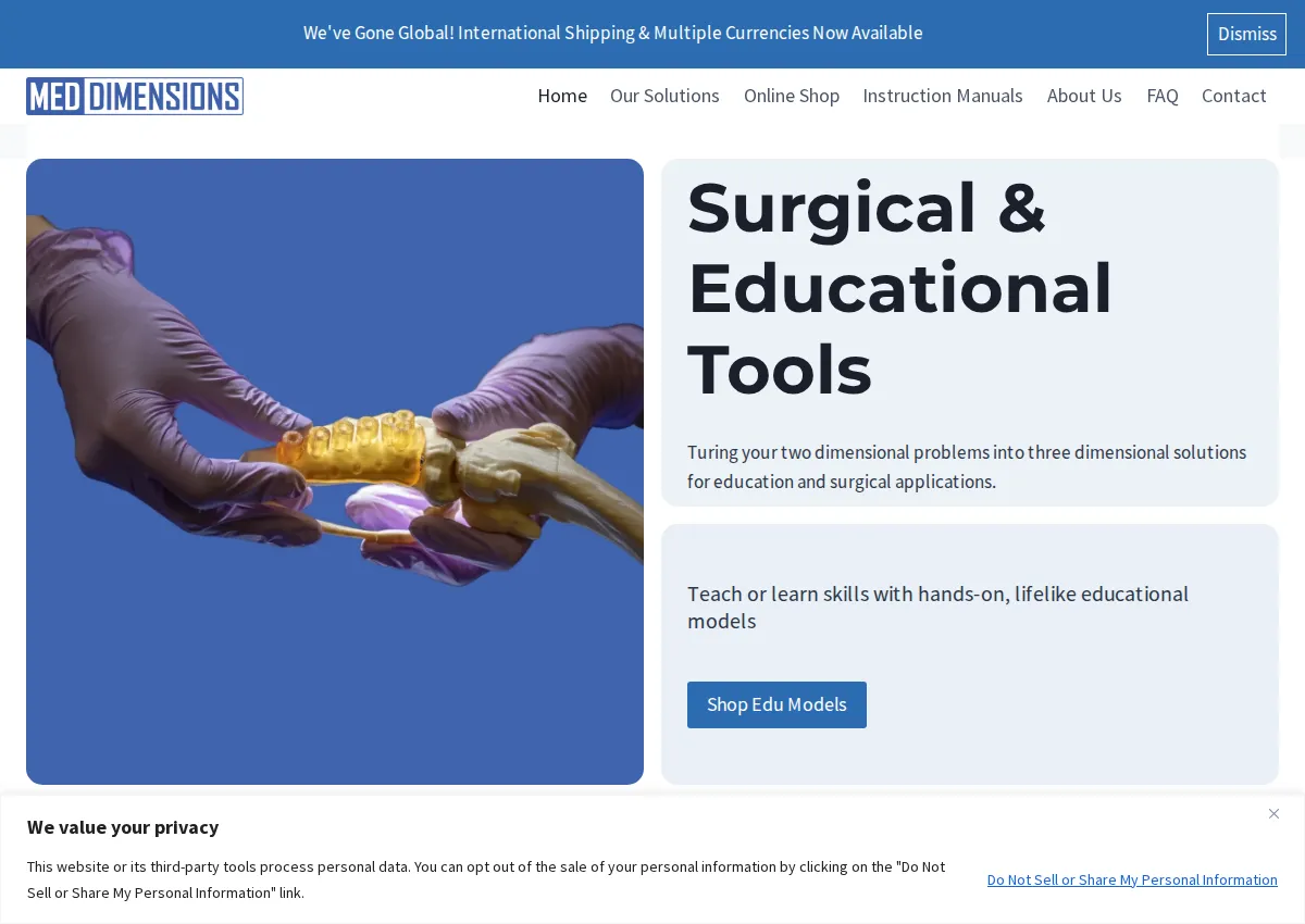 Store homepage