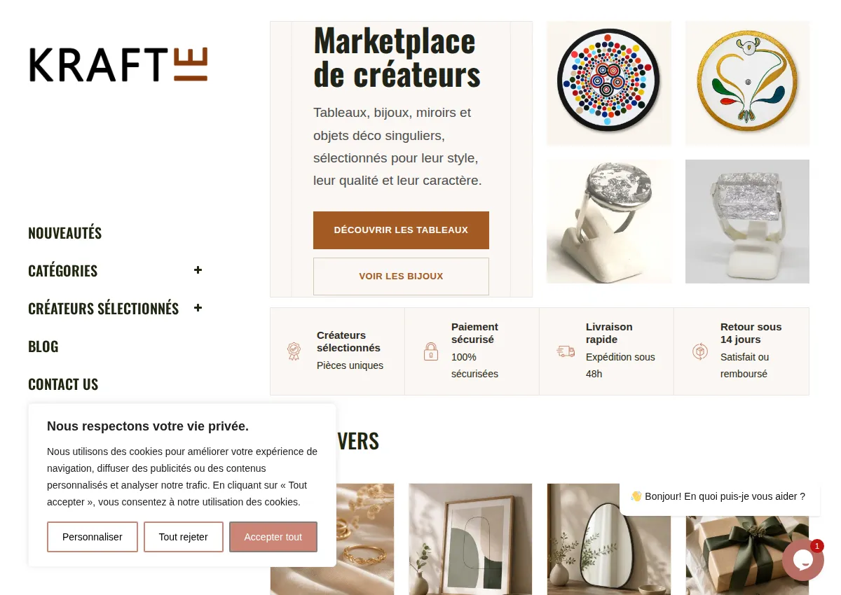 Store homepage