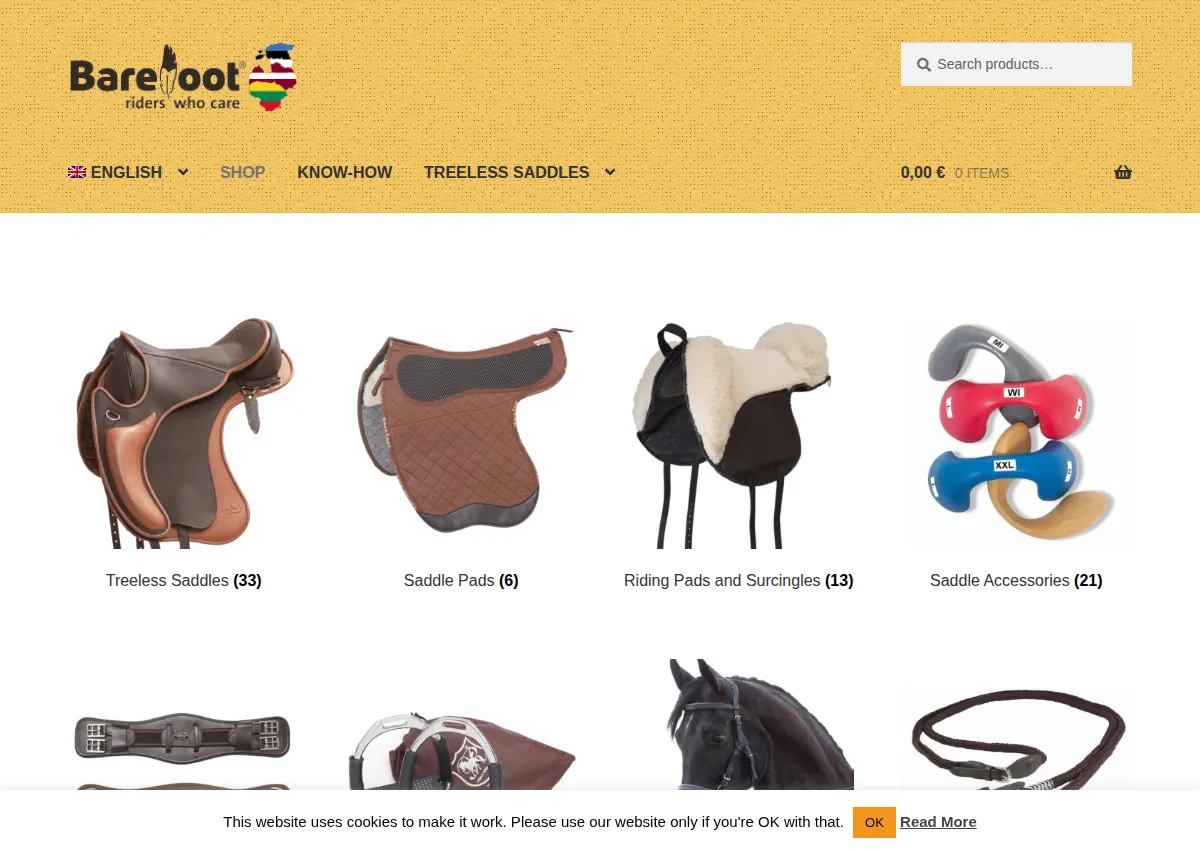 Store homepage