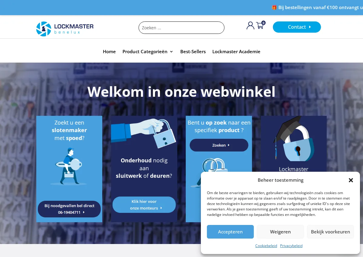 Store homepage