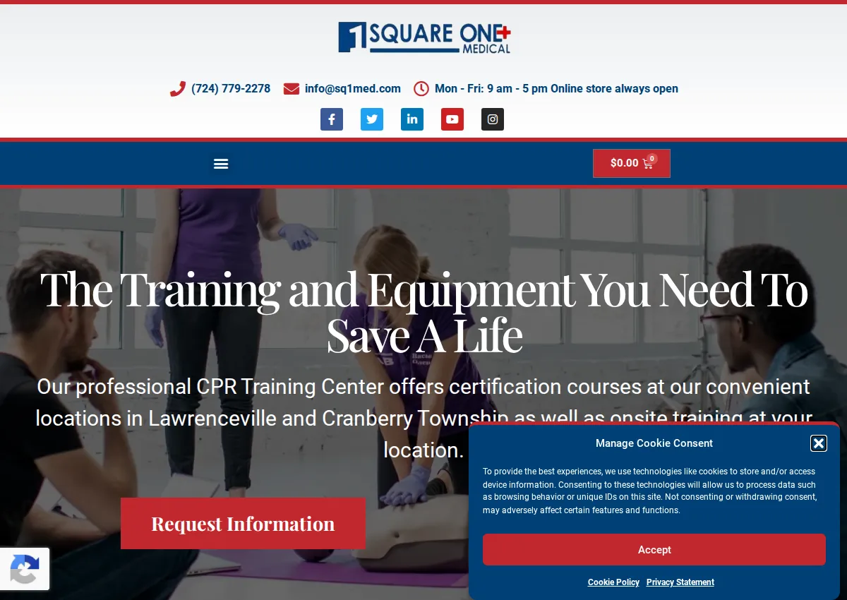 Store homepage