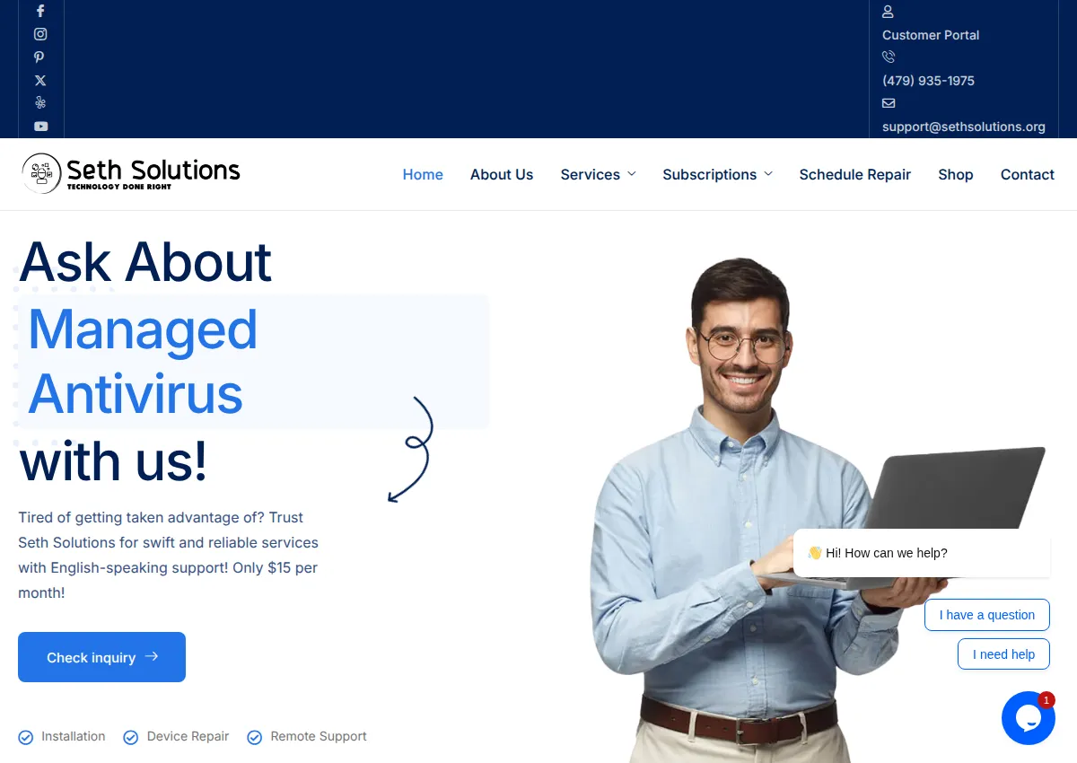 Store homepage