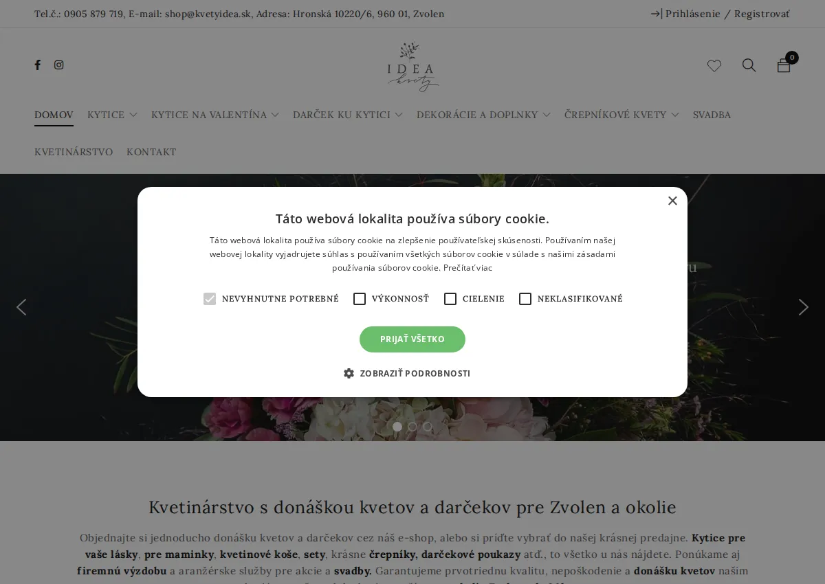 Store homepage