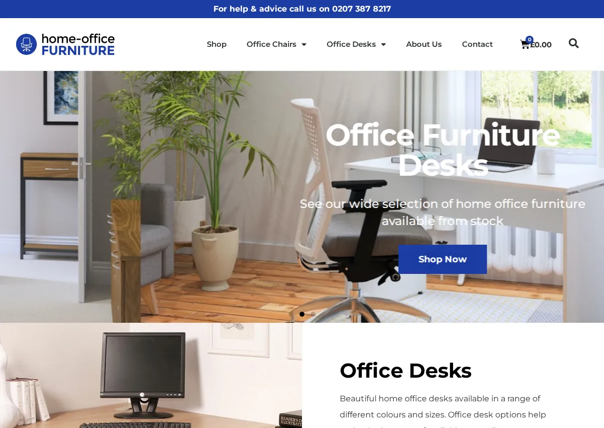 Store homepage