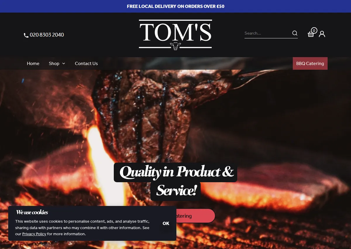 Store homepage