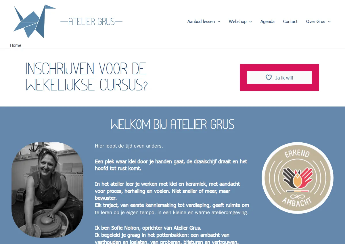 Store homepage