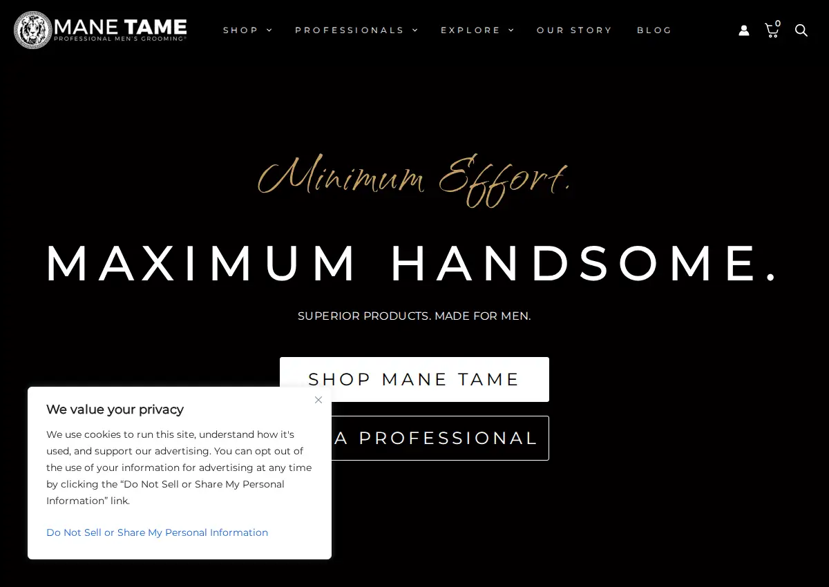 Store homepage