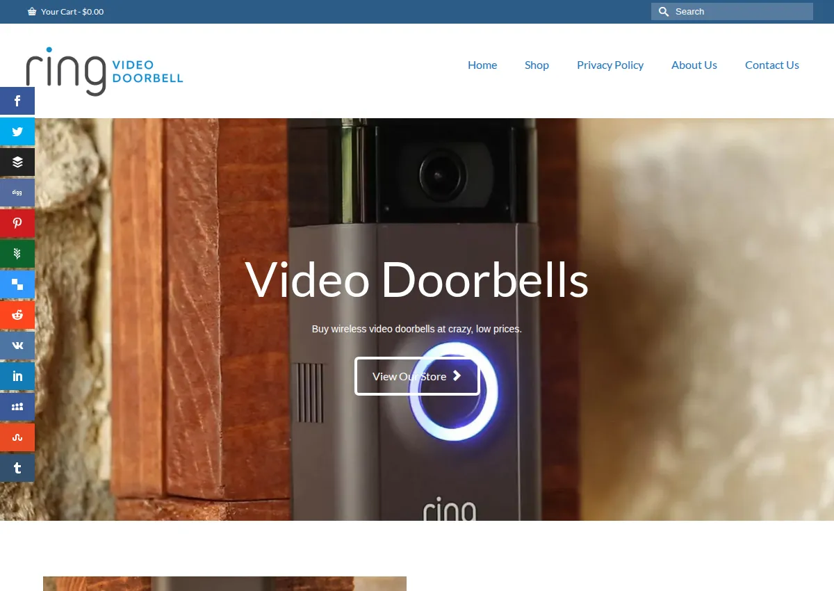 Store homepage
