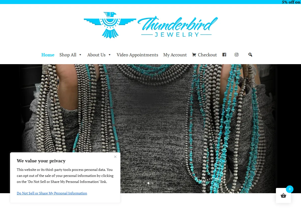 Store homepage