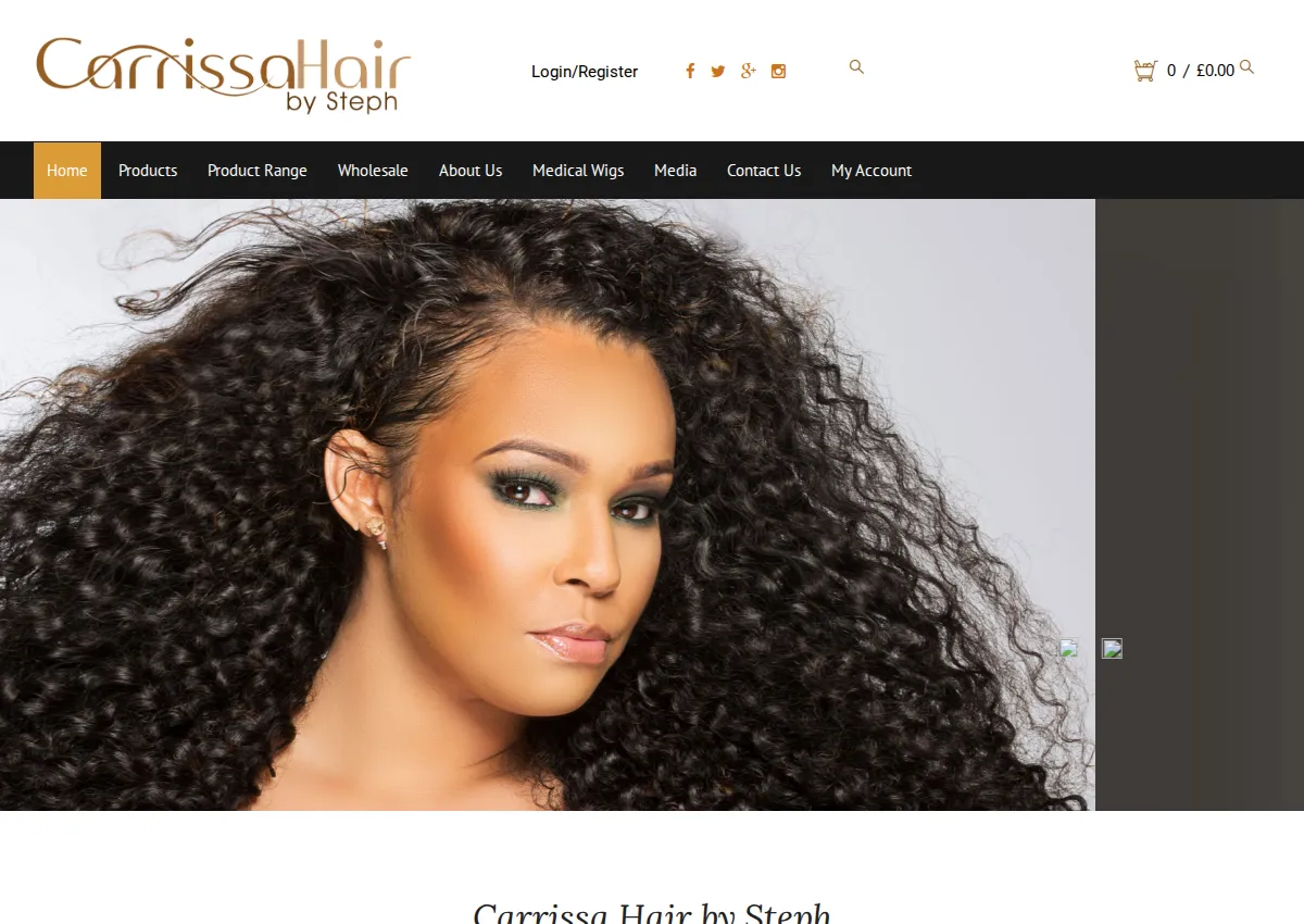 Store homepage