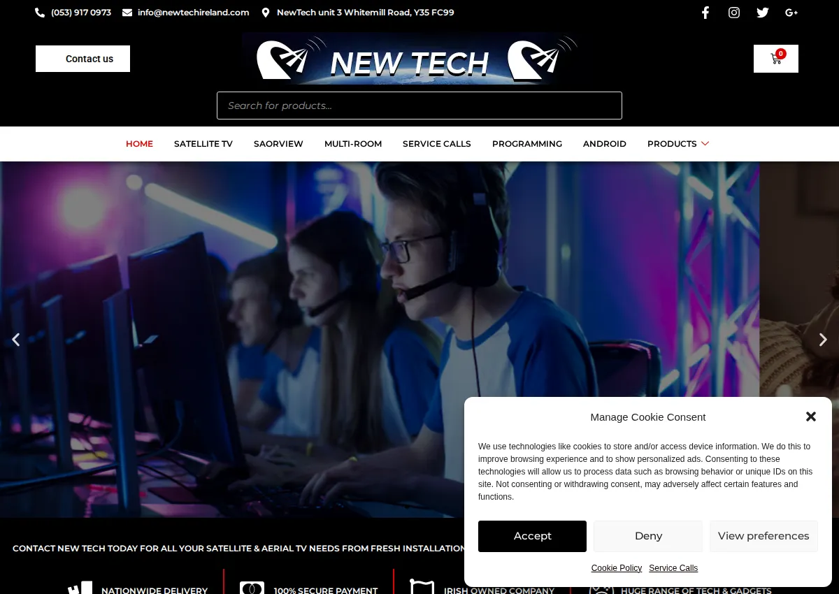 Store homepage