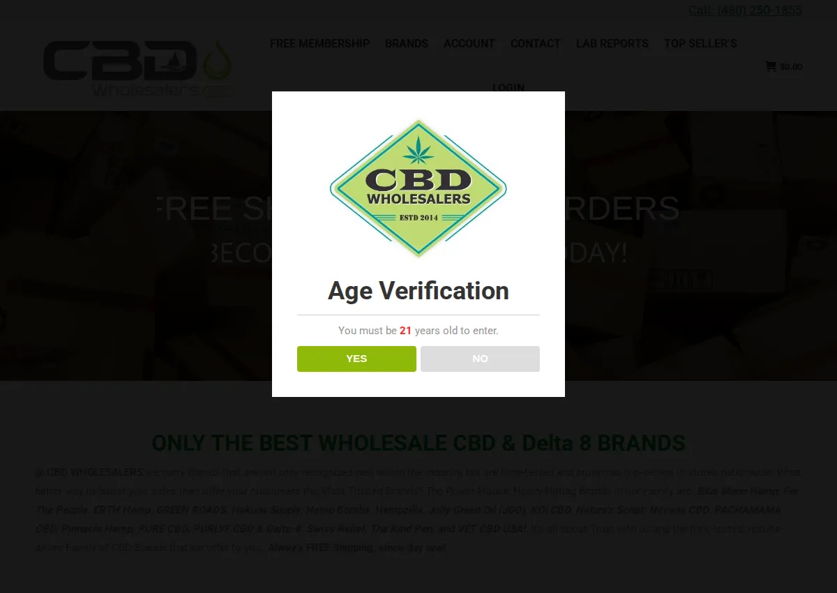 Store homepage