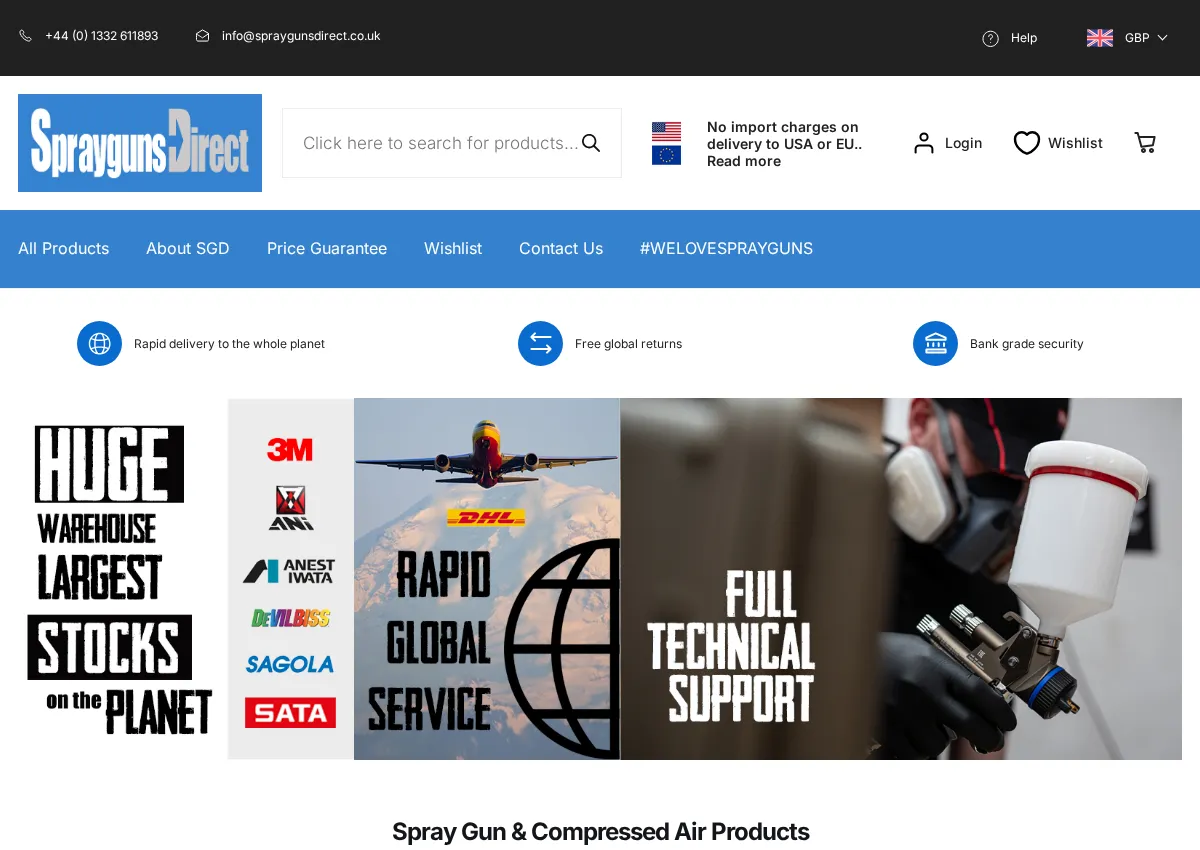 Store homepage