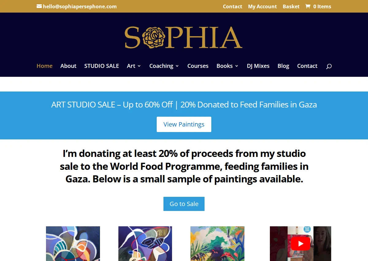 Store homepage